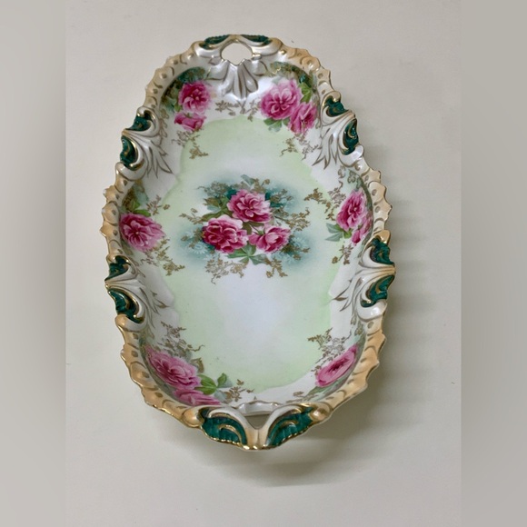 19th Century Antique German R S Prussia Oblong Ornate Relish Tray Plate - Picture 13 of 16